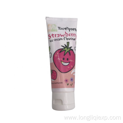 Wholesale 75ml strawberry kids solid natural baby toothpaste